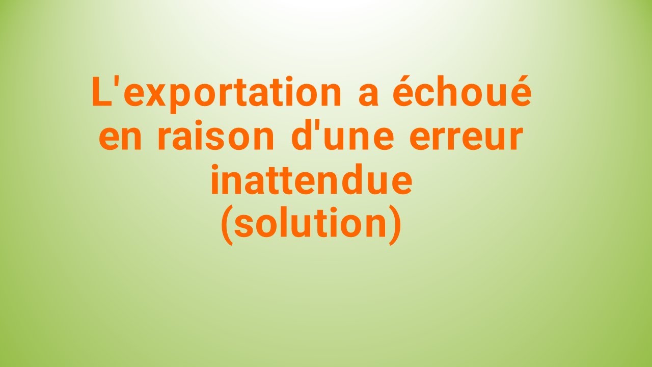 découvrez les raisons d'un transfert échoué, les solutions possibles et comment éviter ce type de problème à l'avenir. restez informé pour garantir des transactions réussies.